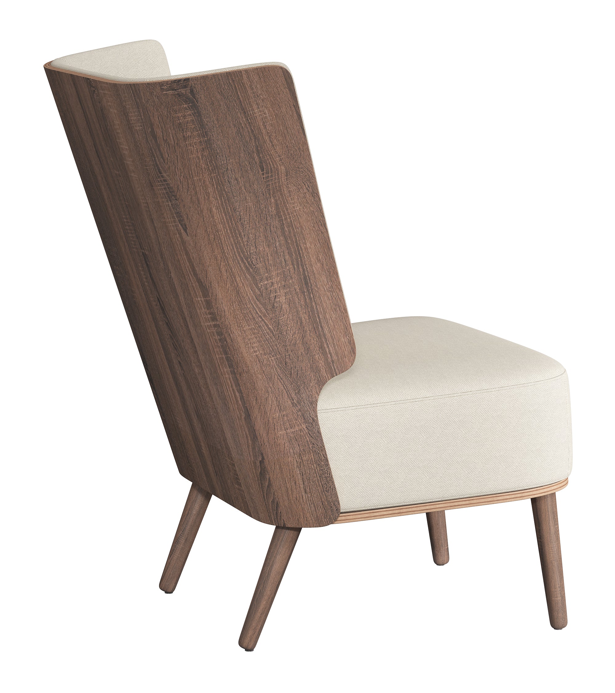 SERENA lounge chair - dark oak/sweet vanilla