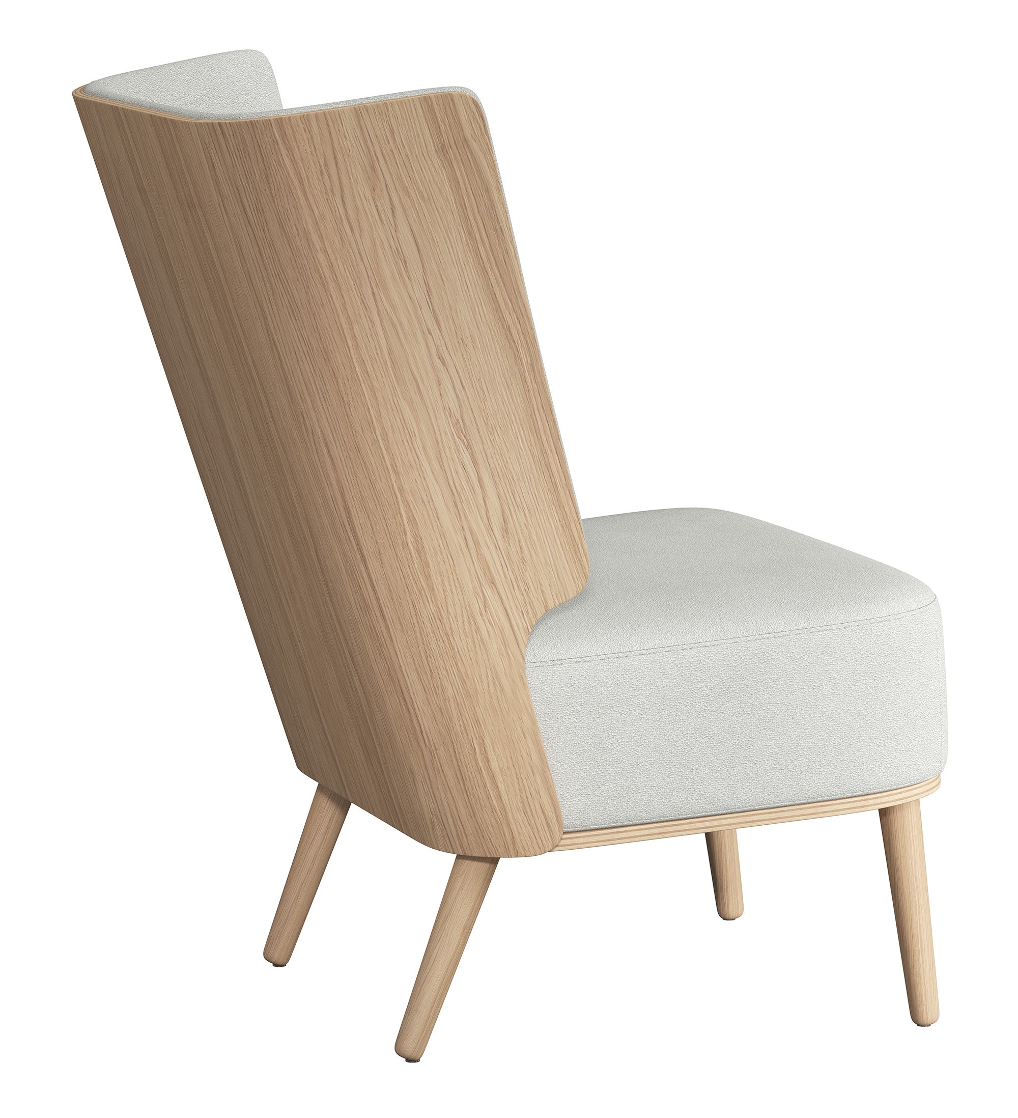 SERENA lounge chair - natural oak/silver grey