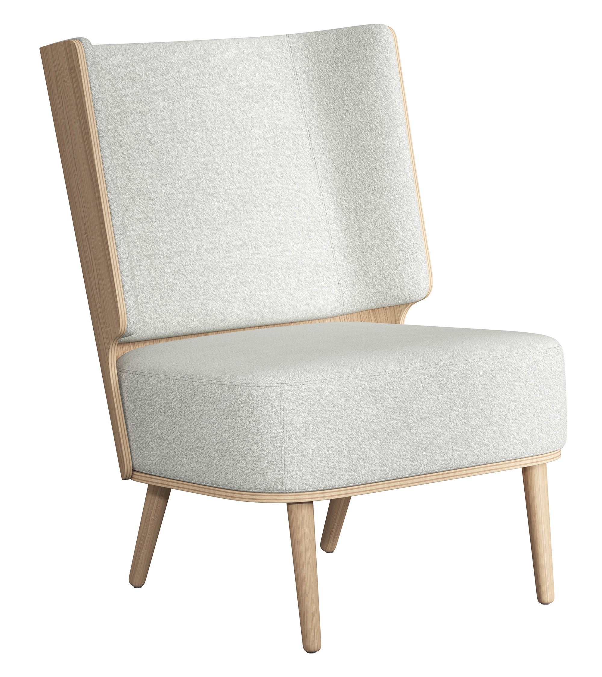 SERENA lounge chair - natural oak/silver grey
