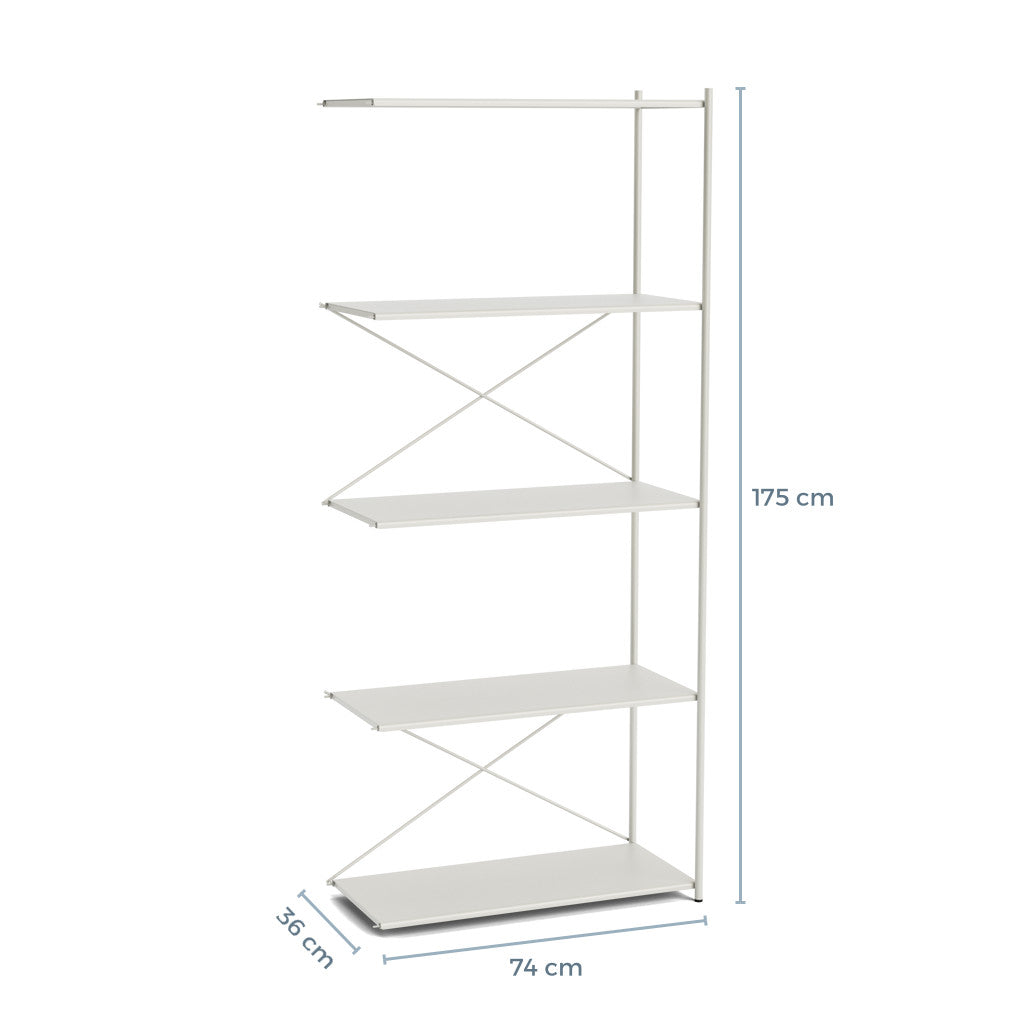 ARTURO 5-tier extension unit - Light Grey