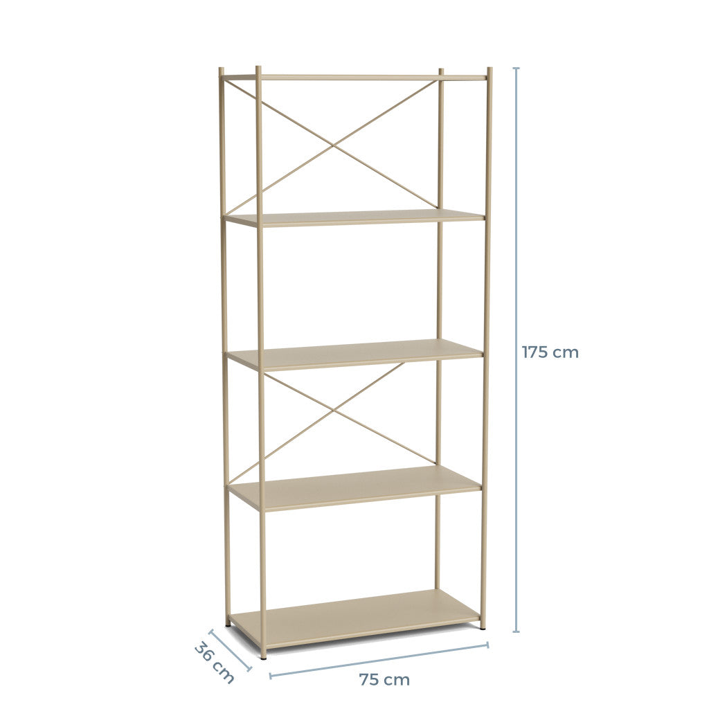 ARTURO reolmodul med 5 hylder - desert sand