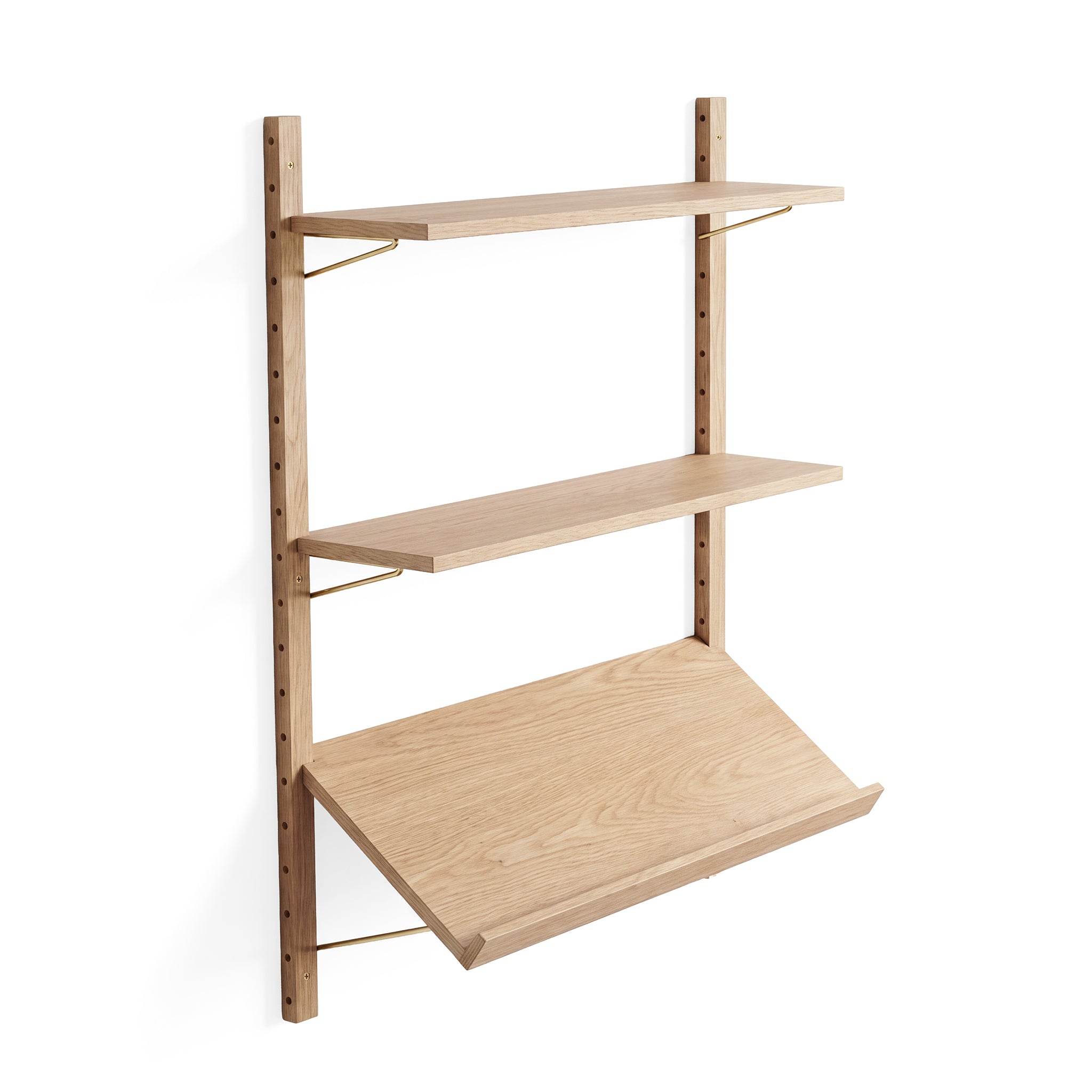 Campata magasinhylde reol - eg natur/messing
