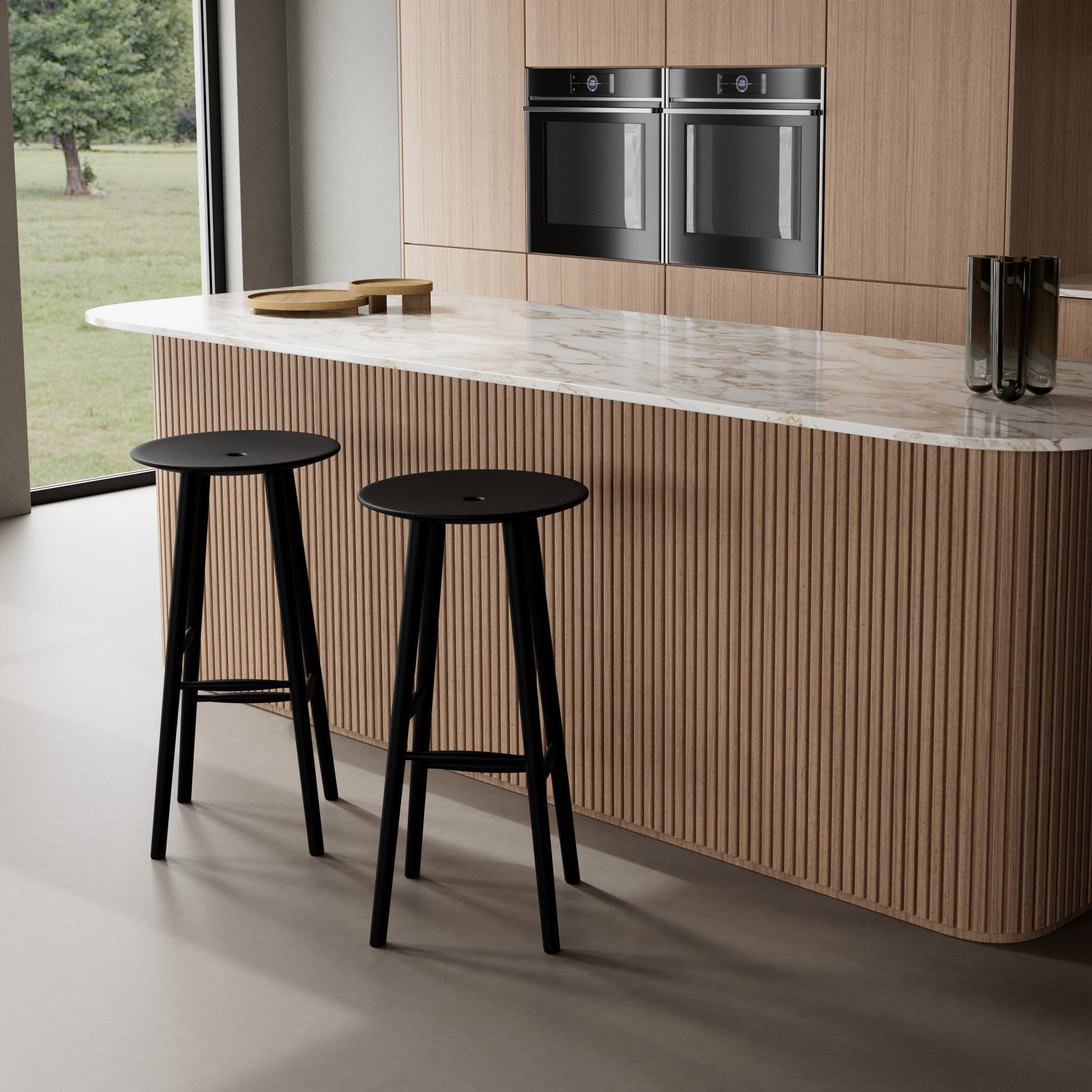DI VOLO barstool 65cm - black oak
