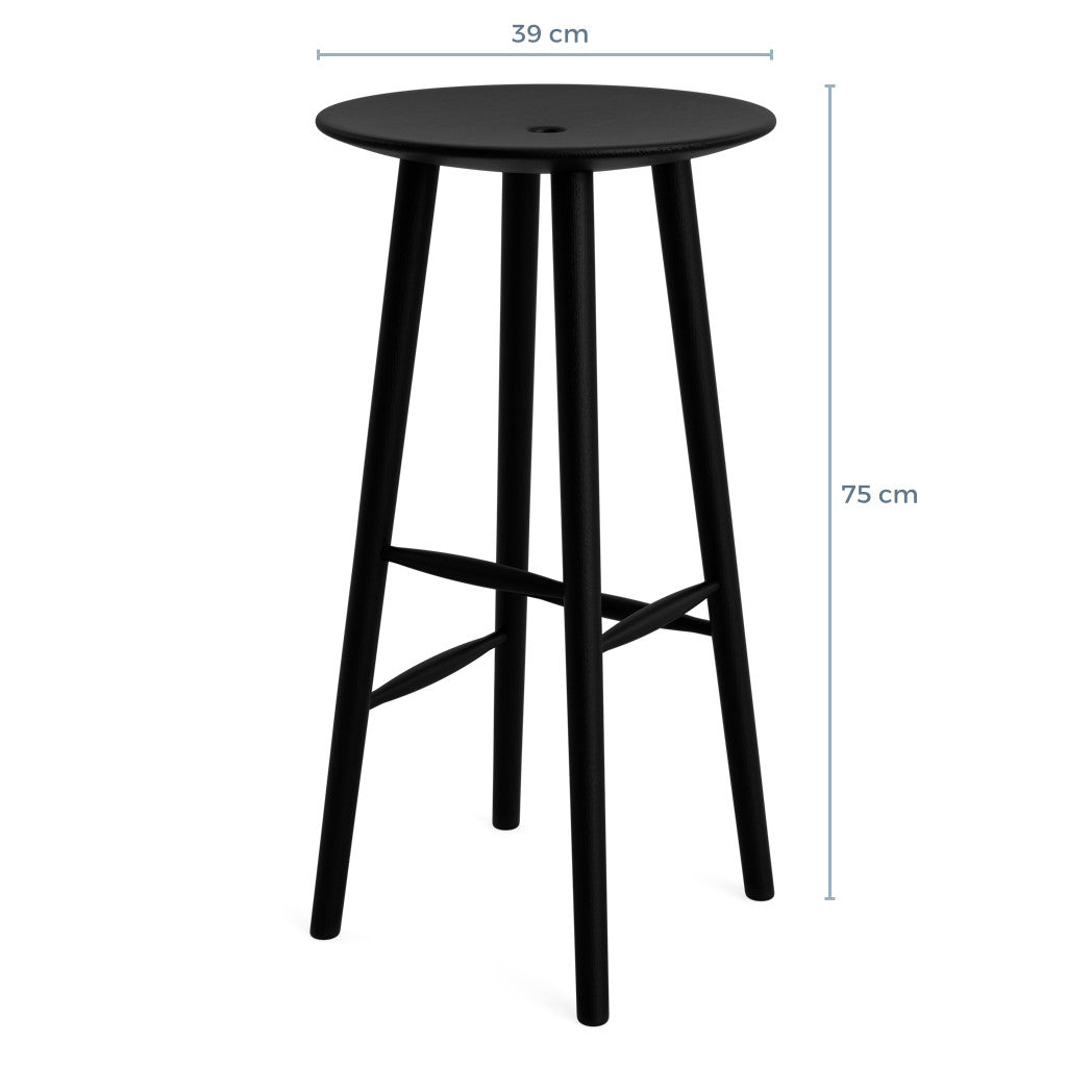 DI VOLO barstool 75cm - black oak