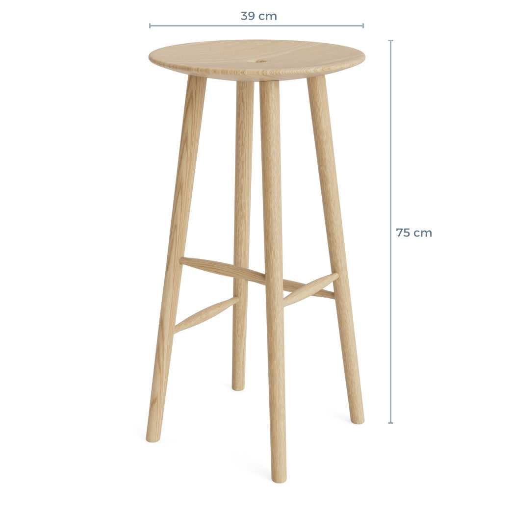 DI VOLO barstool 75cm - natural oak