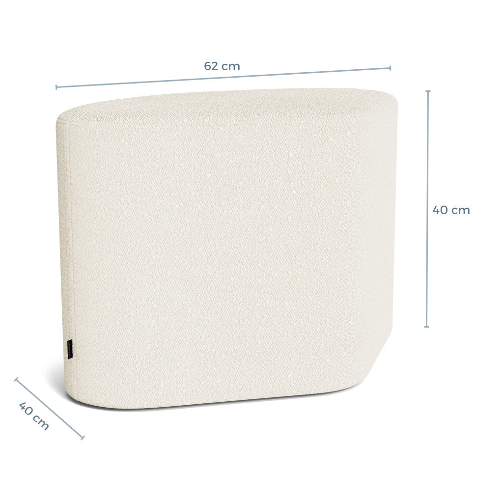 MADISON pouf - white bouclé