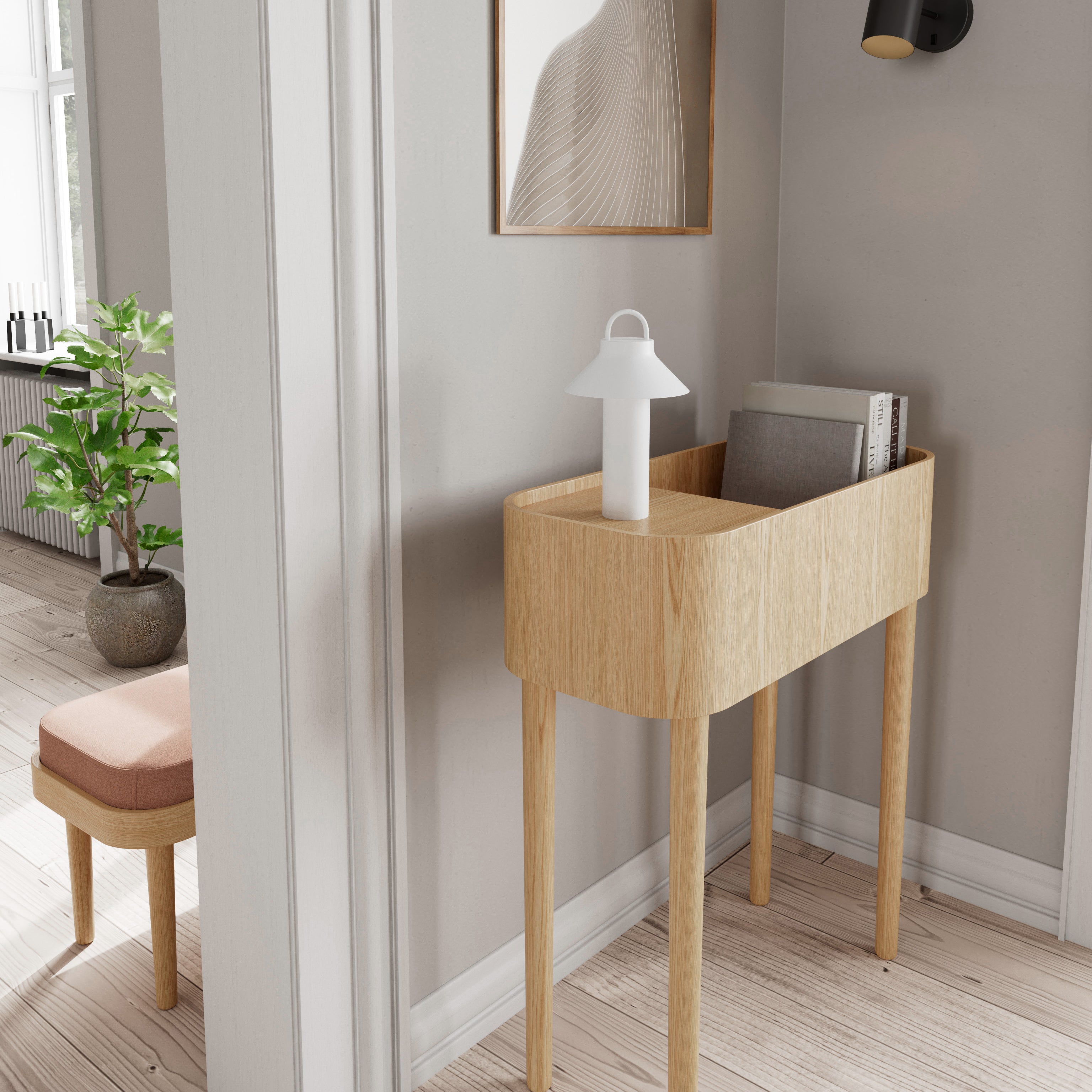 MOOV opladelig LED lampe - lysegrå