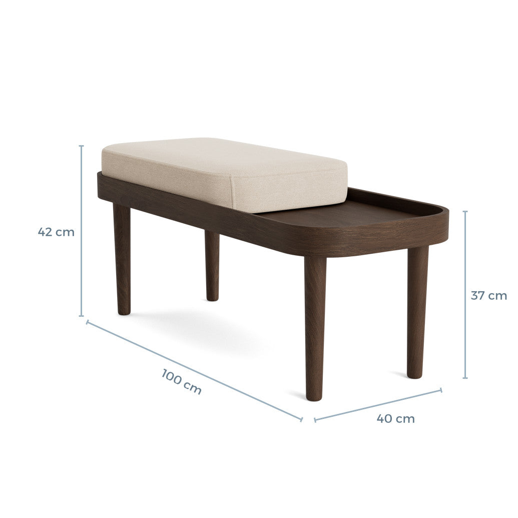 SERENA bench - dark oak/sweet vanilla