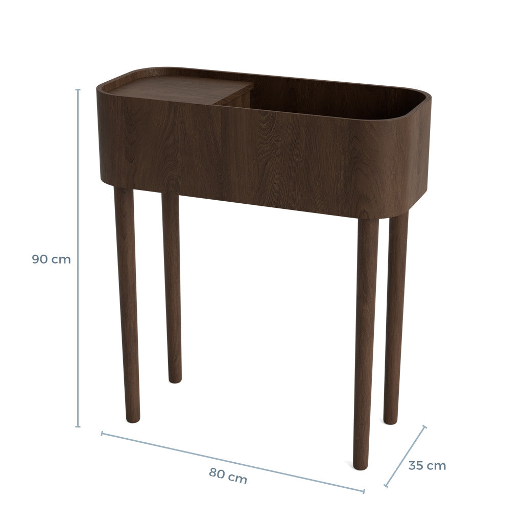SERENA console table - dark stained oak