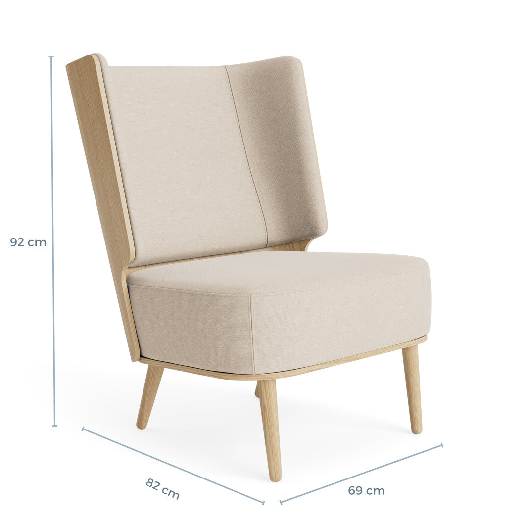 SERENA lounge chair - natural oak/sweet vanilla