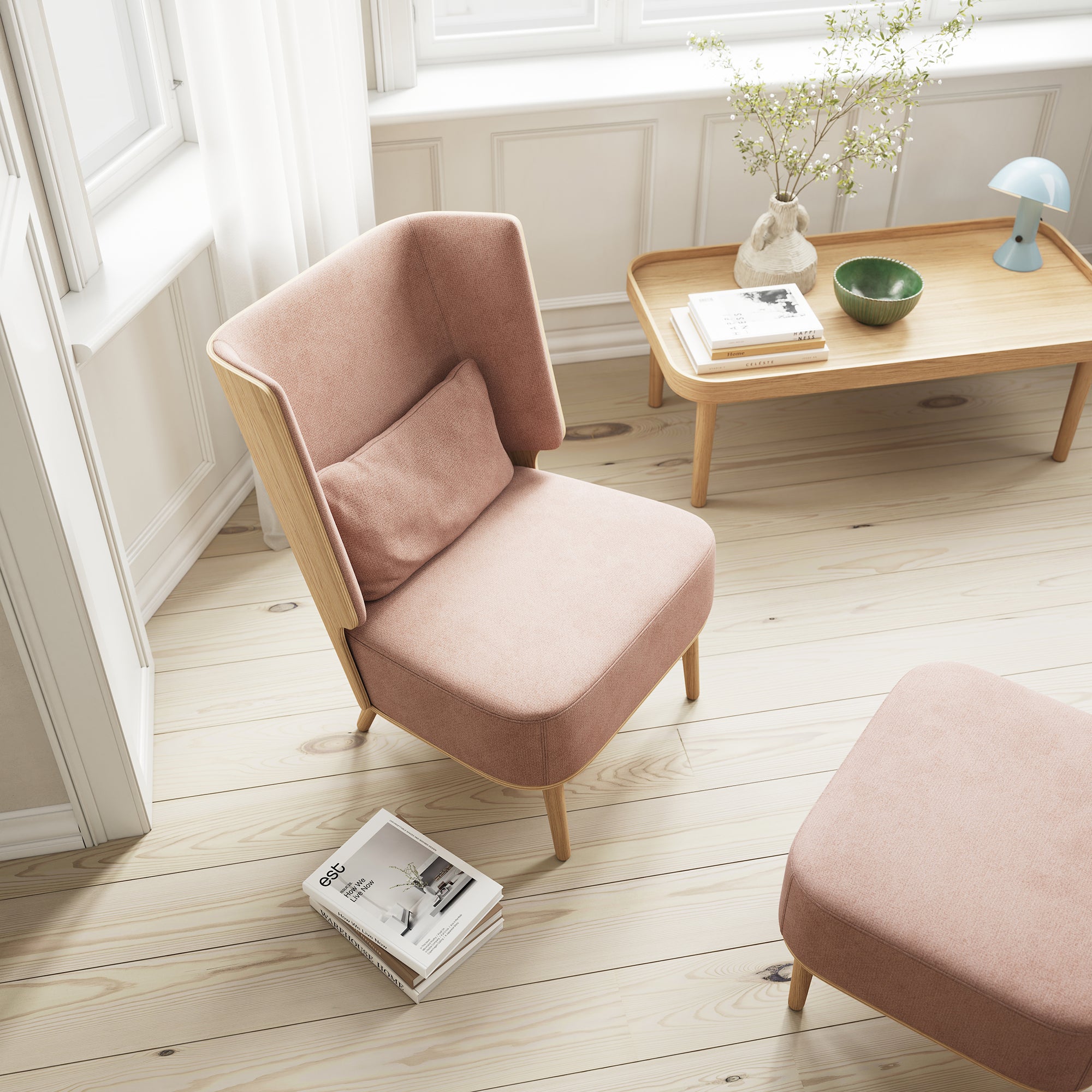Oak sales lounge chair
