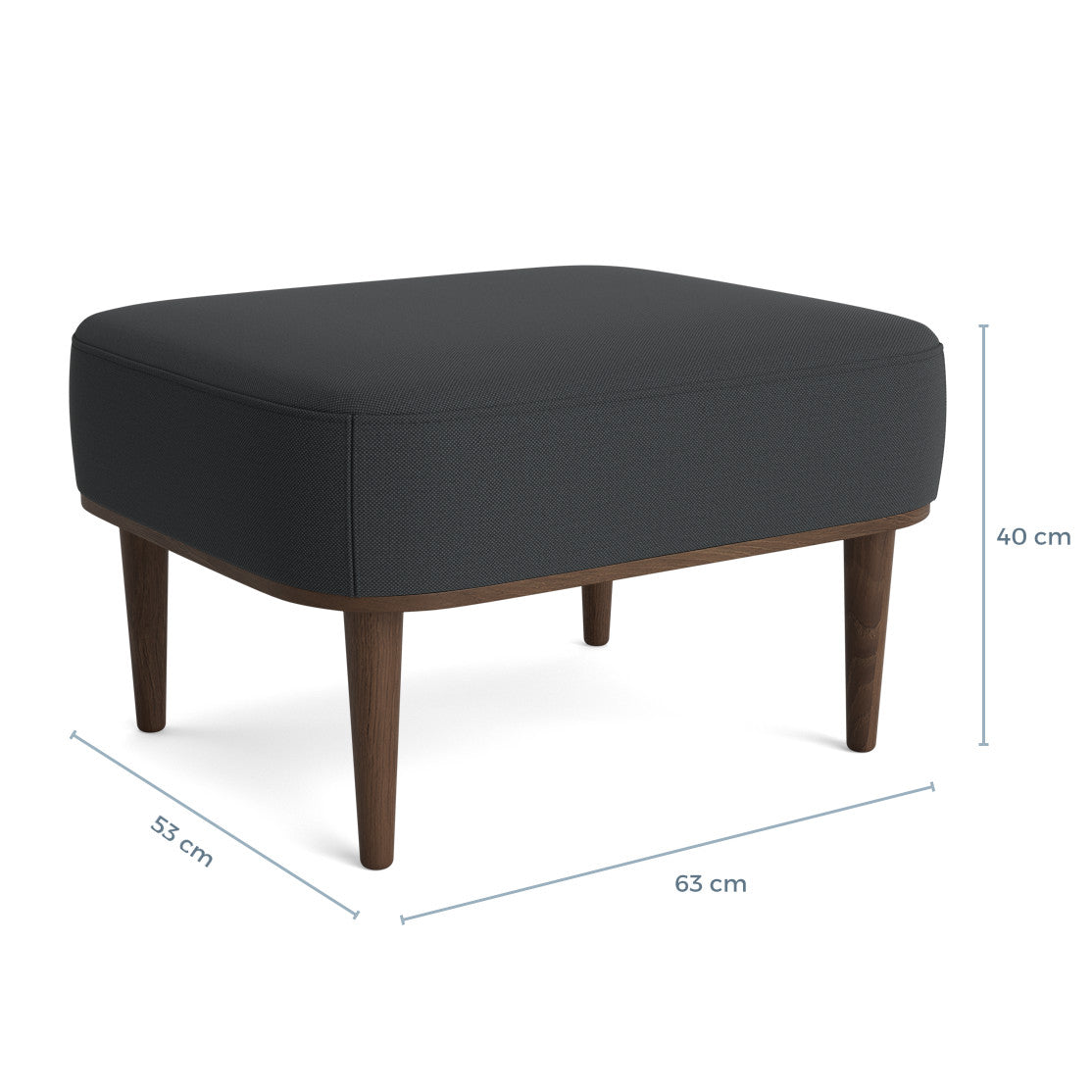 SERENA pouf - dark oak/phantom grey