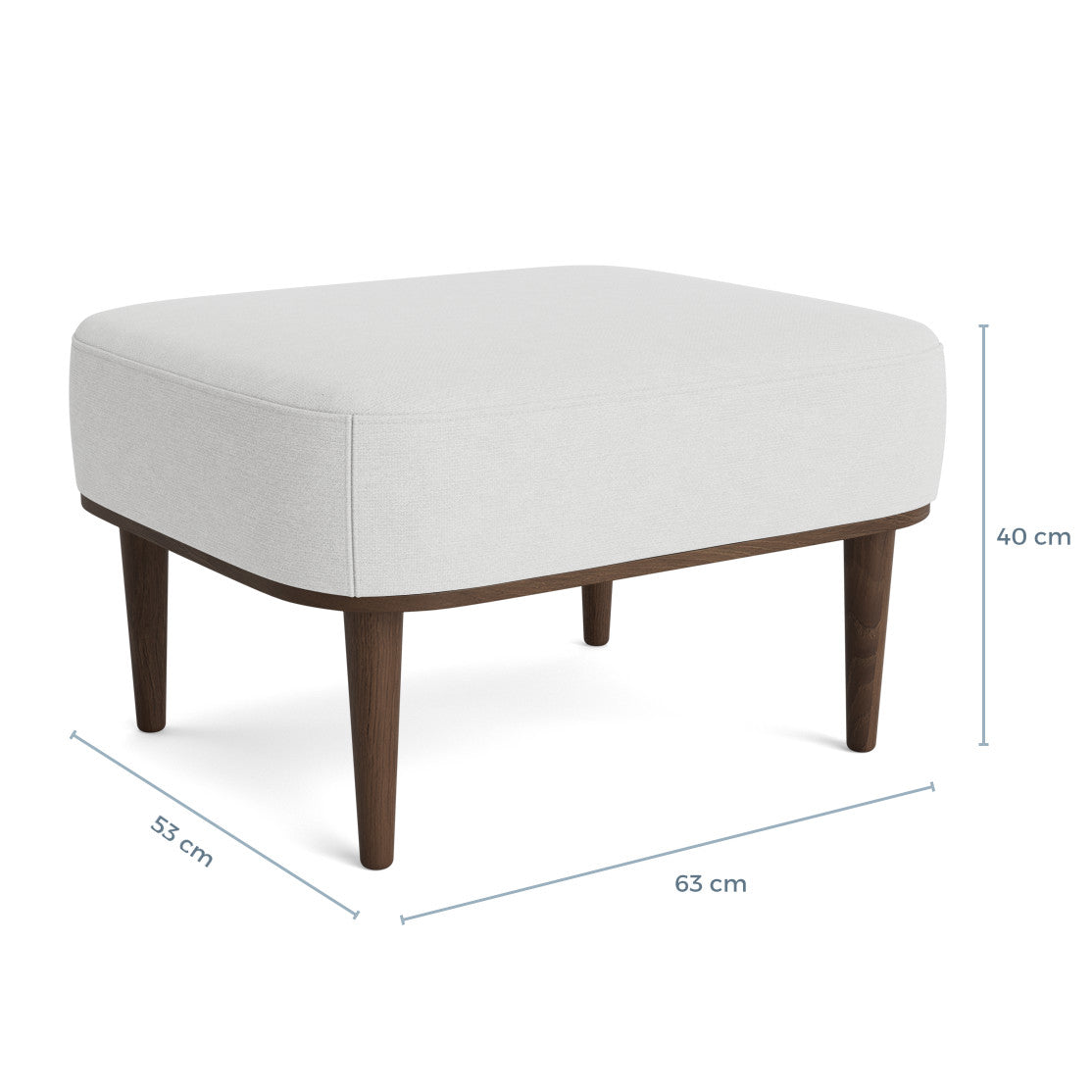 SERENA pouf - dark oak/silver grey