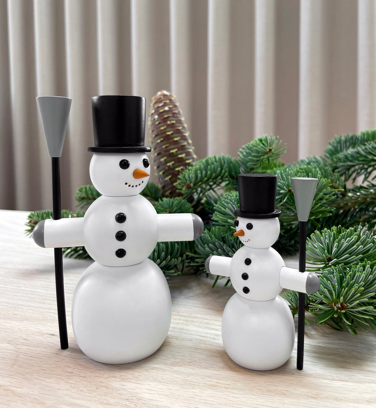 Small wooden SNOWMAN figurine by Novoform design