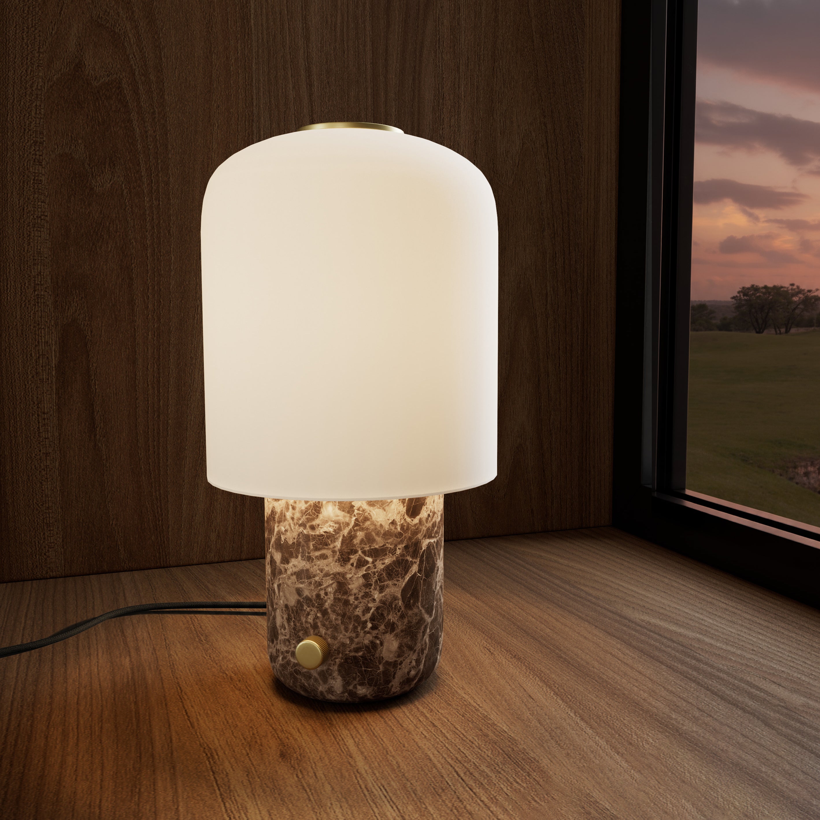 TOKYO bordlampe - brun marmor