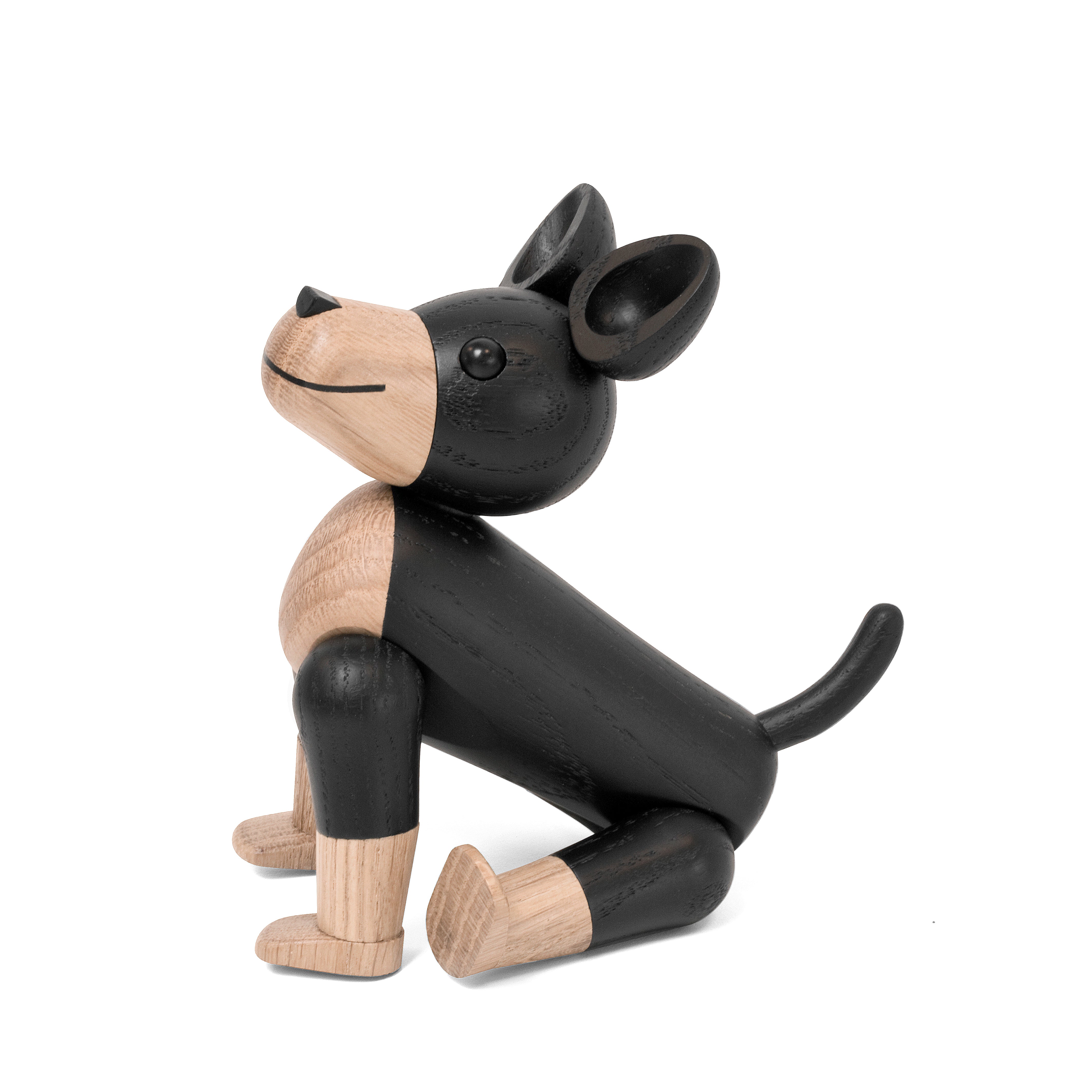 CHARLIE the dog natural + black oak