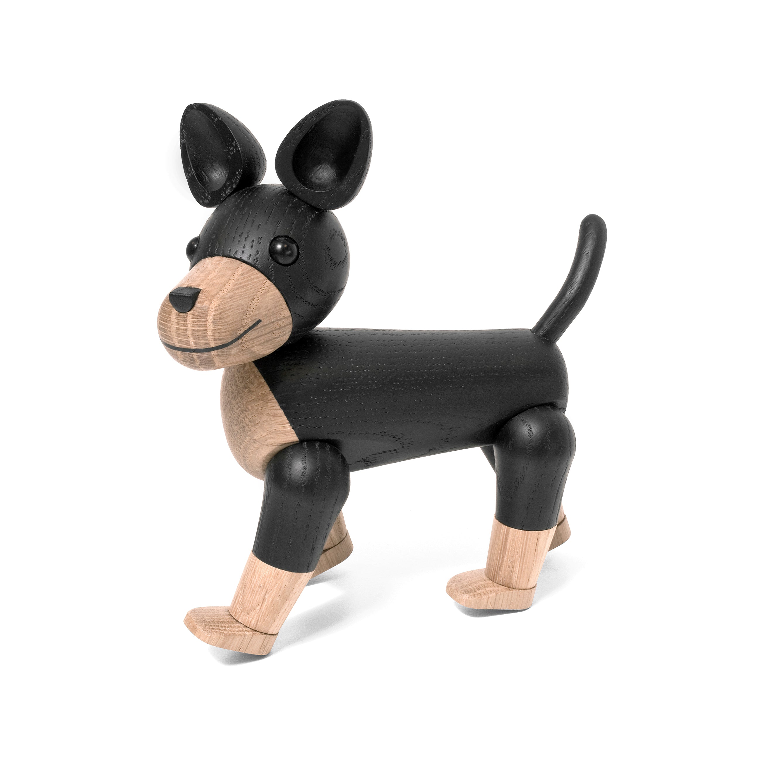 CHARLIE the dog natural + black oak