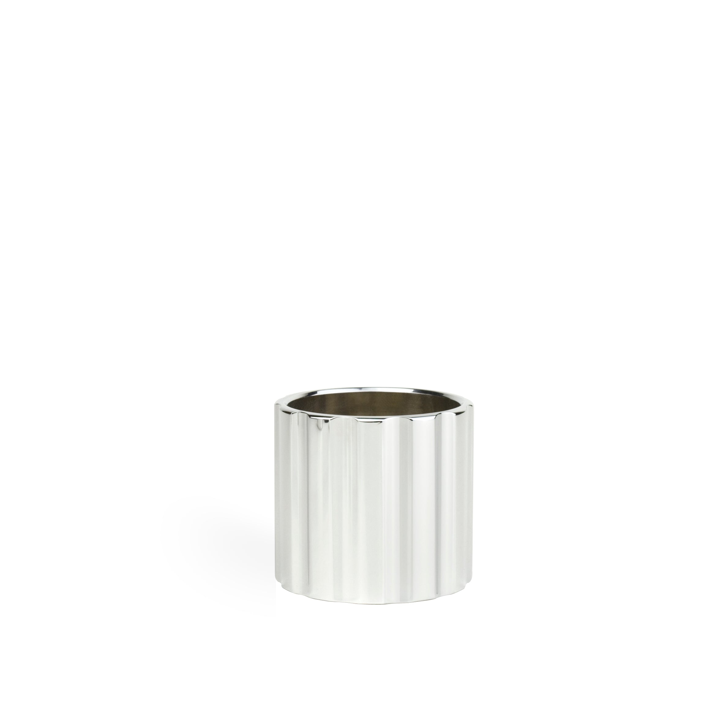 DUAL candle holder low - silver